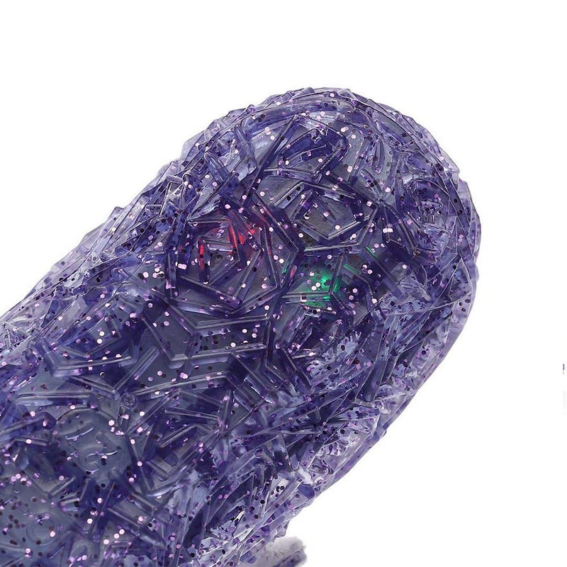 techcity Princess Girls Sandals Dress Up Dance Party Cosplay Jelly Shoes for Kids Toddler Mary Janes (A-Purple, Numeric_12) - Image 3